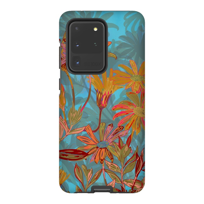 Galaxy S20 Ultra StrongFit Fantasy Fall Flowers by Lotti Brown