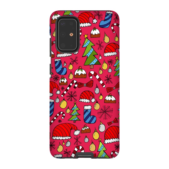 Galaxy S20 Plus StrongFit The Christmas Pattern by Steve Wade (Swade)