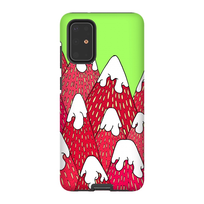Galaxy S20 Plus StrongFit Strawberry Mountains by Steve Wade (Swade)