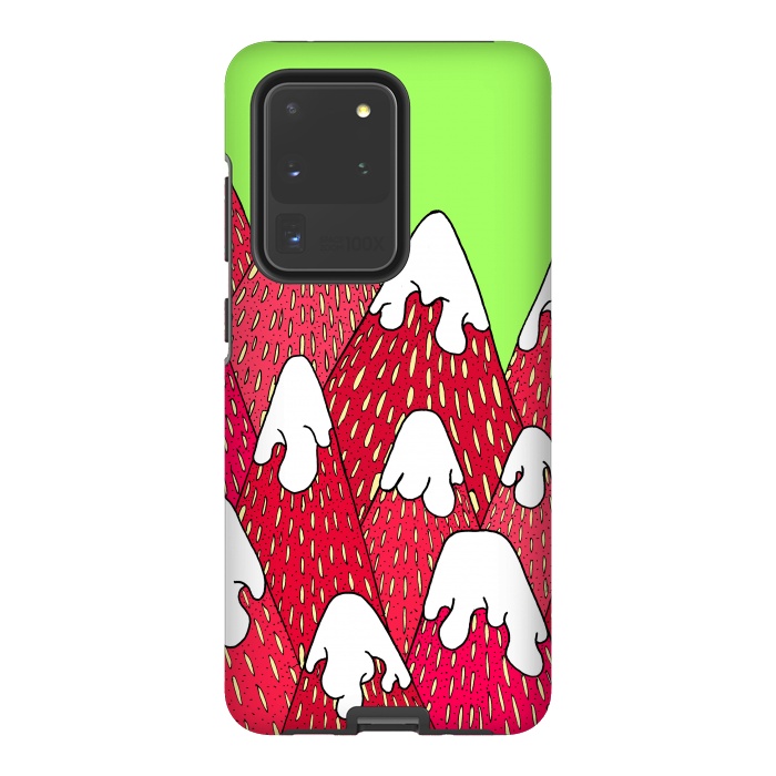Galaxy S20 Ultra StrongFit Strawberry Mountains by Steve Wade (Swade)
