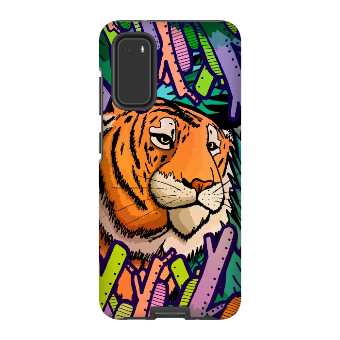 Galaxy S20 StrongFit Tiger in the undergrowth  by Steve Wade (Swade)