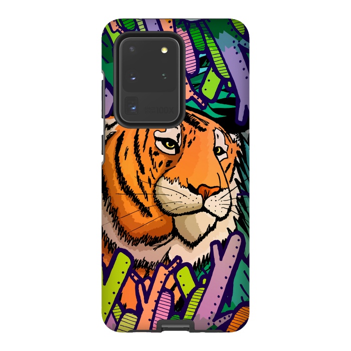 Galaxy S20 Ultra StrongFit Tiger in the undergrowth  by Steve Wade (Swade)