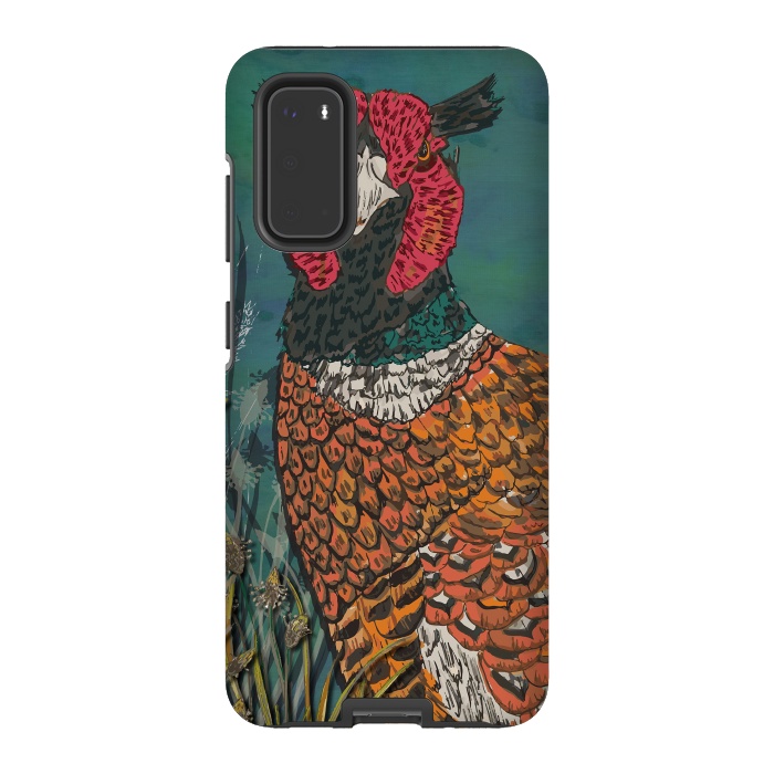 Galaxy S20 StrongFit Funny Pheasant by Lotti Brown