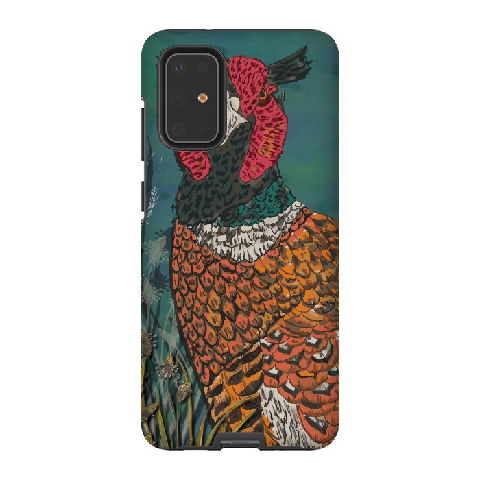 Galaxy S20 Plus StrongFit Funny Pheasant by Lotti Brown