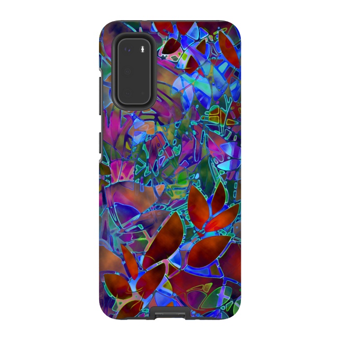 Galaxy S20 StrongFit Floral Abstract Stained Glass G174 by Medusa GraphicArt