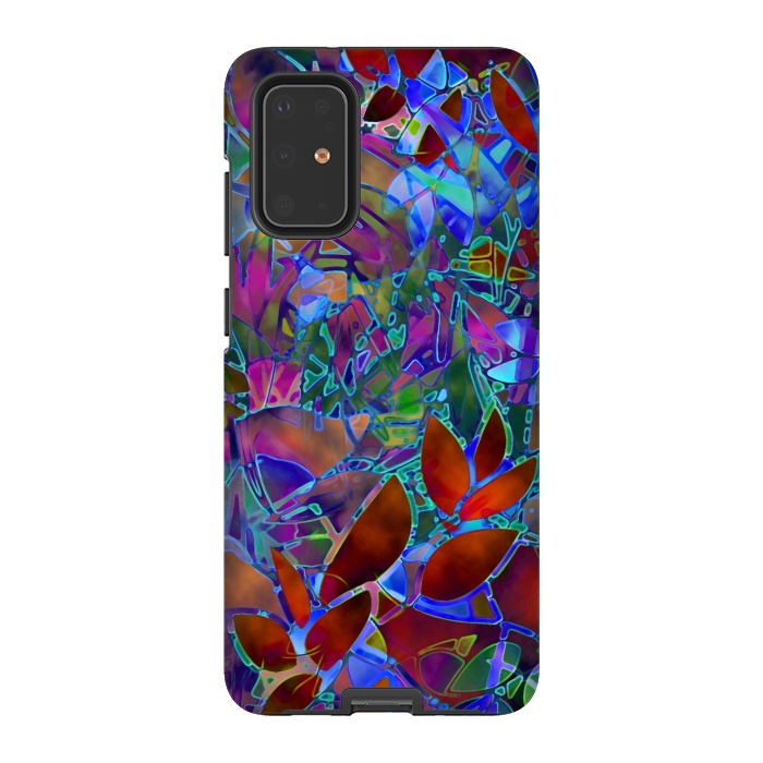 Galaxy S20 Plus StrongFit Floral Abstract Stained Glass G174 by Medusa GraphicArt