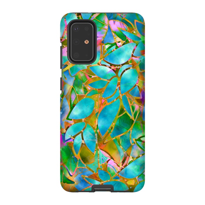 Galaxy S20 Plus StrongFit Floral Abstract Stained Glass G265  by Medusa GraphicArt