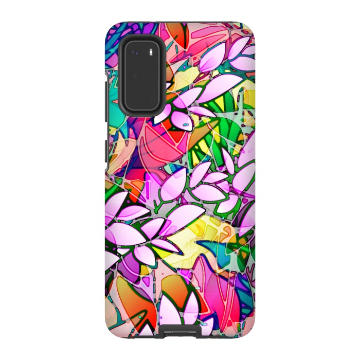 Galaxy S20 StrongFit Grunge Art Floral Abstract G130  by Medusa GraphicArt