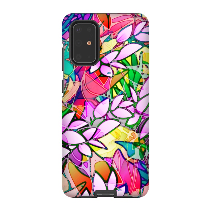 Galaxy S20 Plus StrongFit Grunge Art Floral Abstract G130  by Medusa GraphicArt