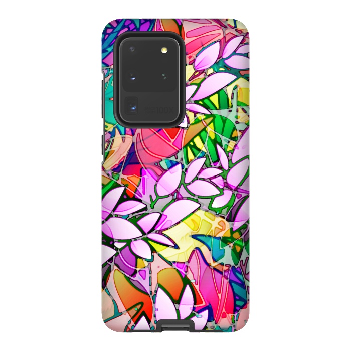 Galaxy S20 Ultra StrongFit Grunge Art Floral Abstract G130  by Medusa GraphicArt