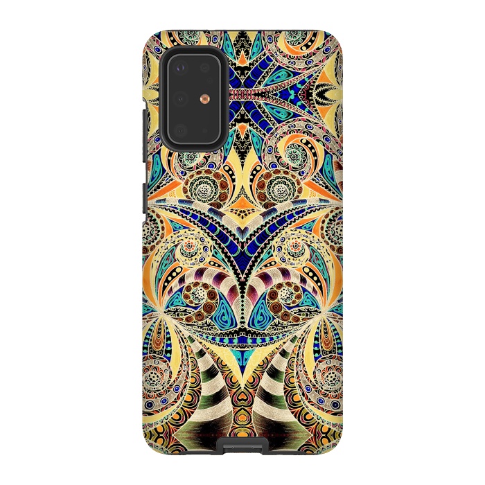Galaxy S20 Plus StrongFit Drawing Floral Zentangle G240 by Medusa GraphicArt
