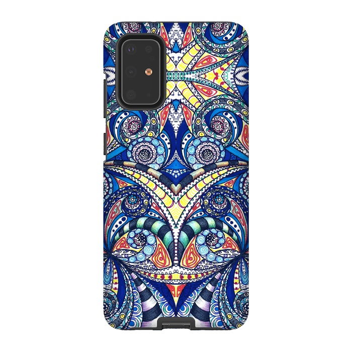 Galaxy S20 Plus StrongFit Drawing Floral Zentangle G7B by Medusa GraphicArt
