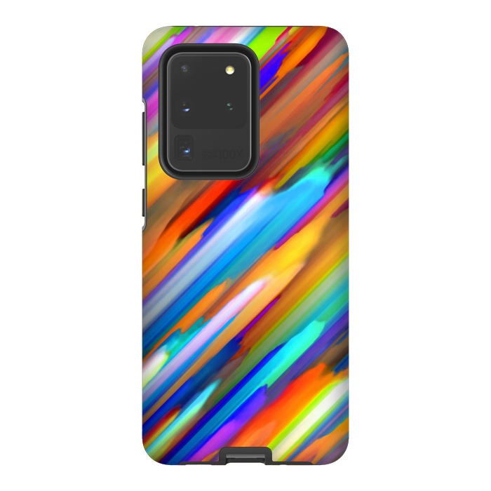 Galaxy S20 Ultra StrongFit Colorful digital art splashing G391 by Medusa GraphicArt