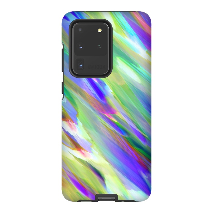 Galaxy S20 Ultra StrongFit Colorful digital art splashing G401 by Medusa GraphicArt