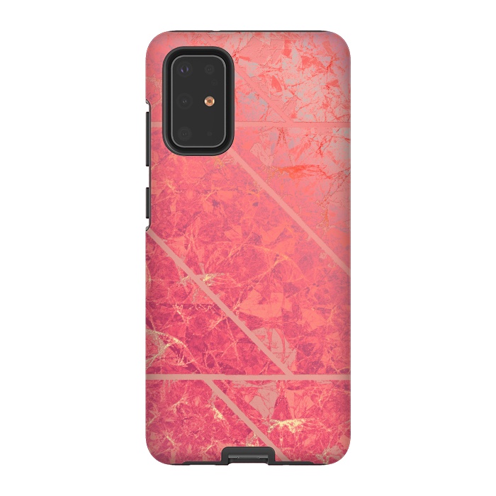 Galaxy S20 Plus StrongFit Pink Marble Texture G281 by Medusa GraphicArt