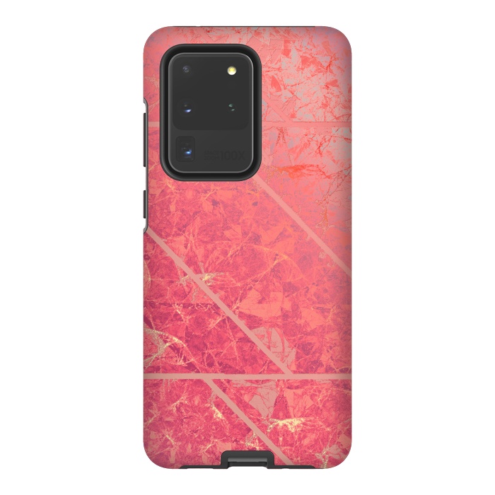 Galaxy S20 Ultra StrongFit Pink Marble Texture G281 by Medusa GraphicArt