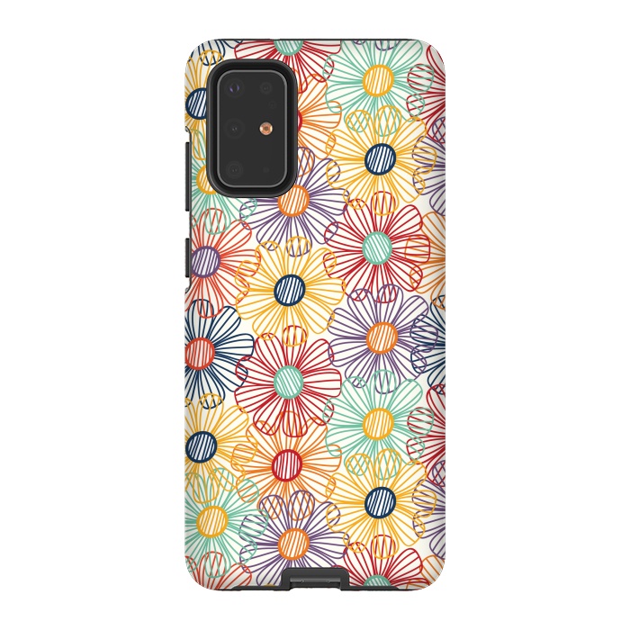 Galaxy S20 Plus StrongFit RAINBOW FLORAL by TracyLucy Designs