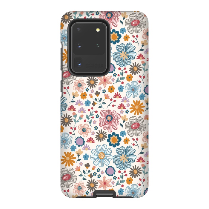 Galaxy S20 Ultra StrongFit Winter Wild Bloom  by TracyLucy Designs