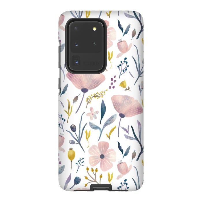 Galaxy S20 Ultra StrongFit Delicate Pastel Floral by Noonday Design