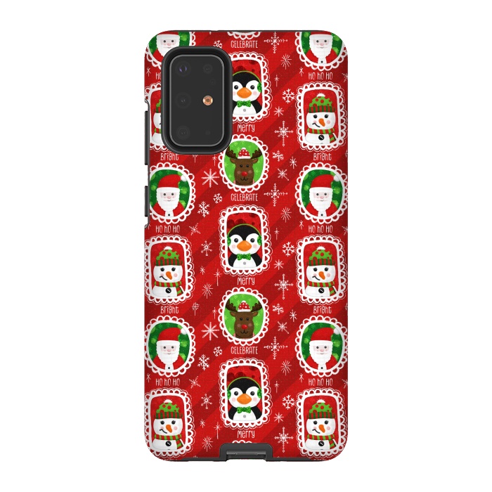 Galaxy S20 Plus StrongFit Santa and Friends by Noonday Design