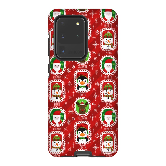 Galaxy S20 Ultra StrongFit Santa and Friends by Noonday Design