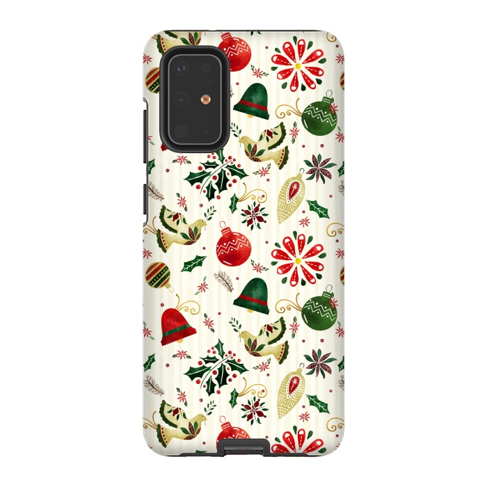 Galaxy S20 Plus StrongFit Ornate Christmas Ornaments by Noonday Design