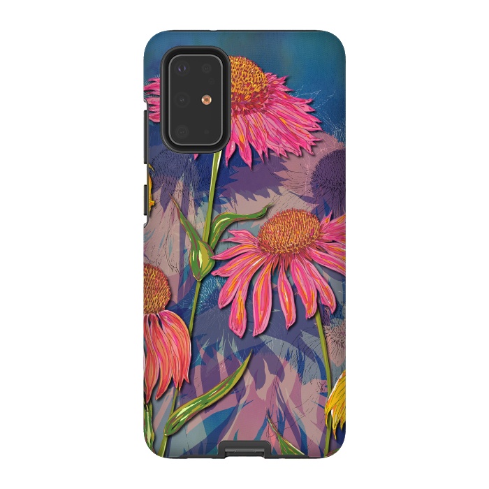 Galaxy S20 Plus StrongFit Pink Coneflowers by Lotti Brown