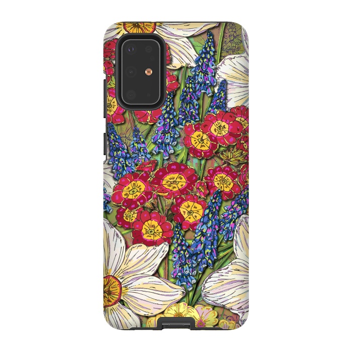 Galaxy S20 Plus StrongFit Spring Flowers by Lotti Brown