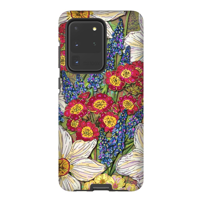 Galaxy S20 Ultra StrongFit Spring Flowers by Lotti Brown