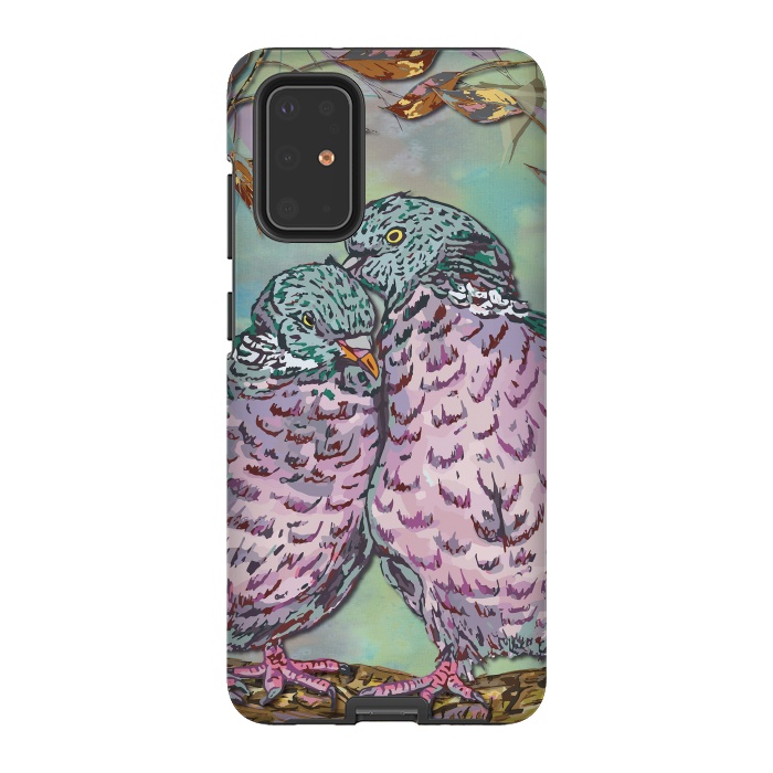 Galaxy S20 Plus StrongFit Loving Ring Doves by Lotti Brown