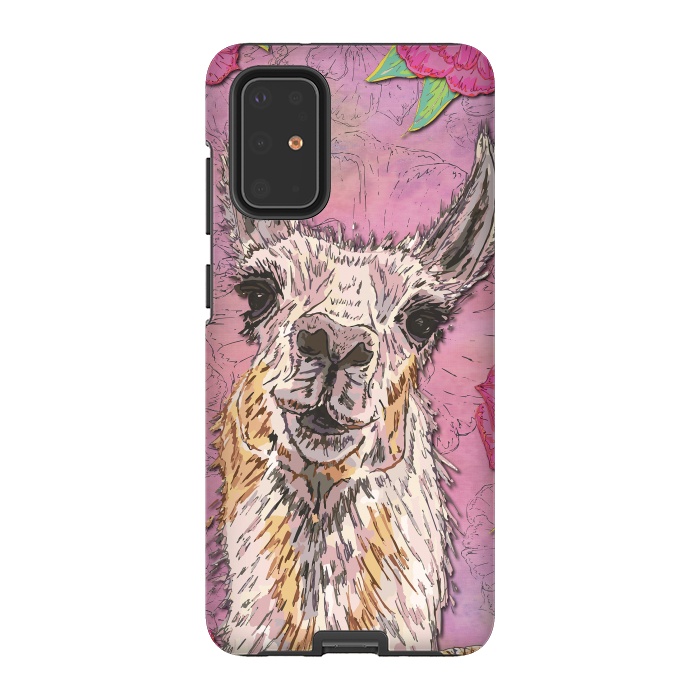 Galaxy S20 Plus StrongFit Perfectly Pink Llama by Lotti Brown