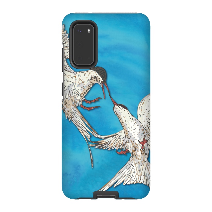 Galaxy S20 StrongFit Arctic Terns by Lotti Brown