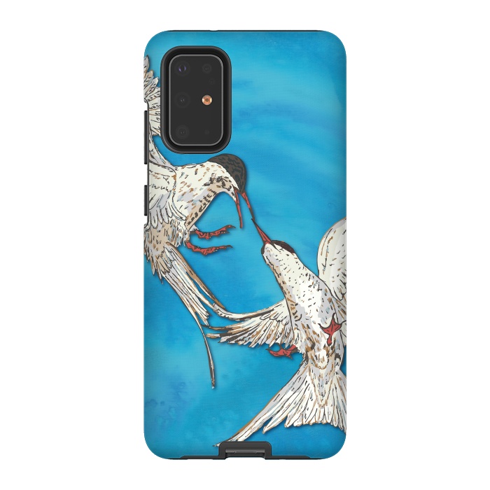 Galaxy S20 Plus StrongFit Arctic Terns by Lotti Brown