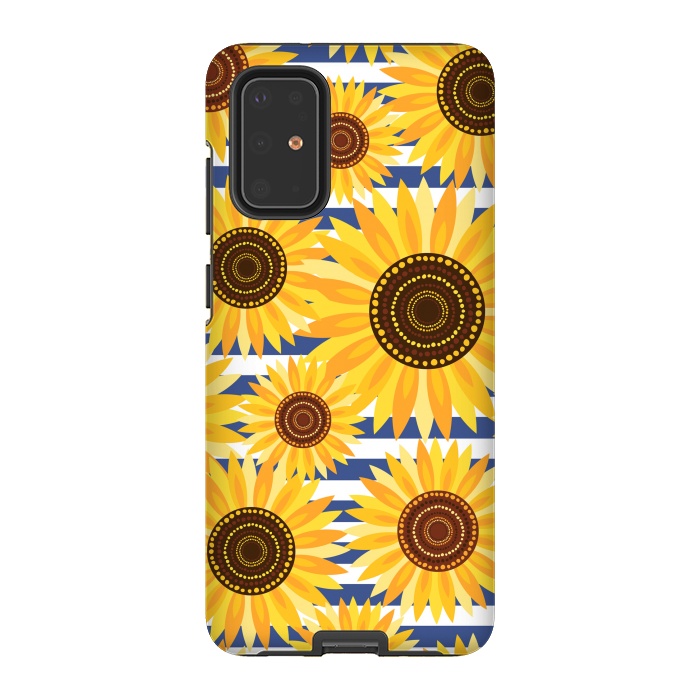 Galaxy S20 Plus StrongFit Sunflowers by Laura Grant