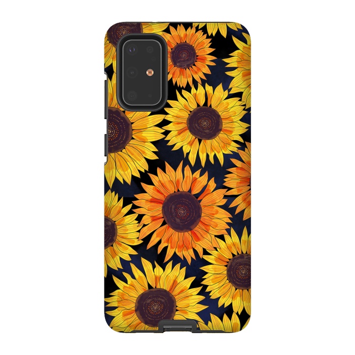 Galaxy S20 Plus StrongFit Sunflowers 2 by Laura Grant