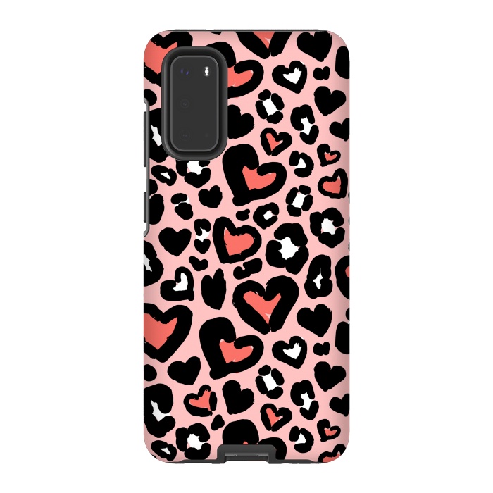Galaxy S20 StrongFit Love leopard by Laura Grant