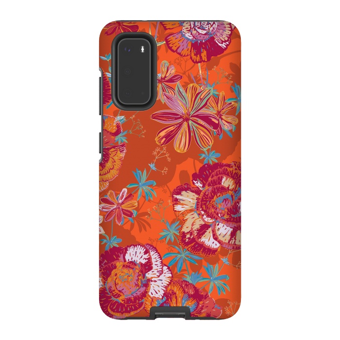 Galaxy S20 StrongFit Carnation Carnival by Lotti Brown