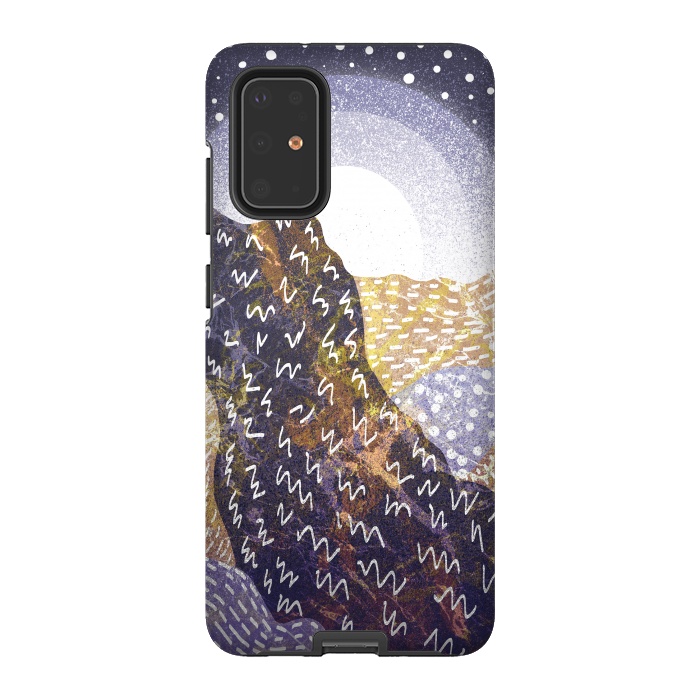 Galaxy S20 Plus StrongFit Mauve and gold hills by Steve Wade (Swade)