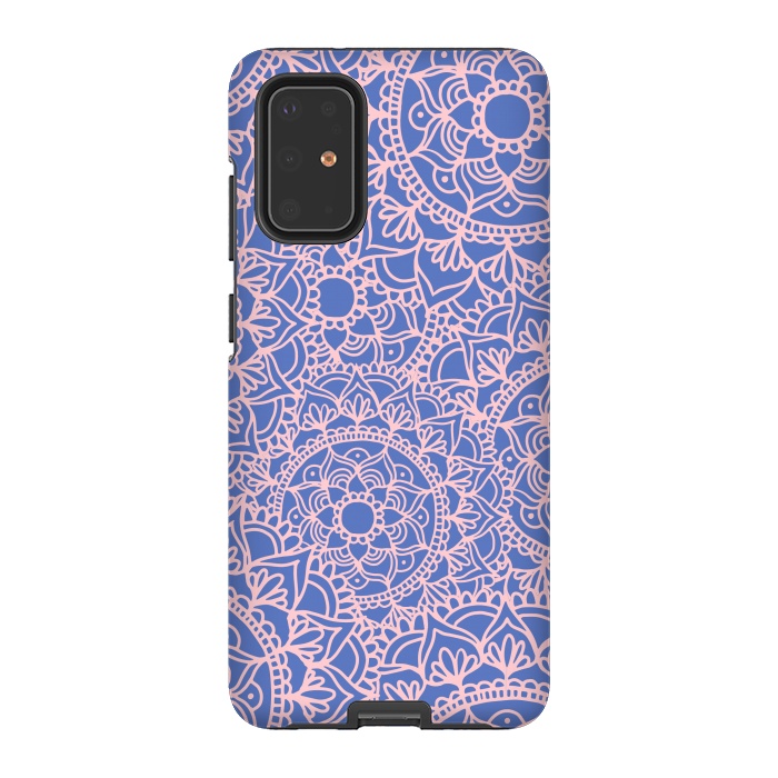 Galaxy S20 Plus StrongFit Pink and Mauve Mandala Pattern by Julie Erin Designs