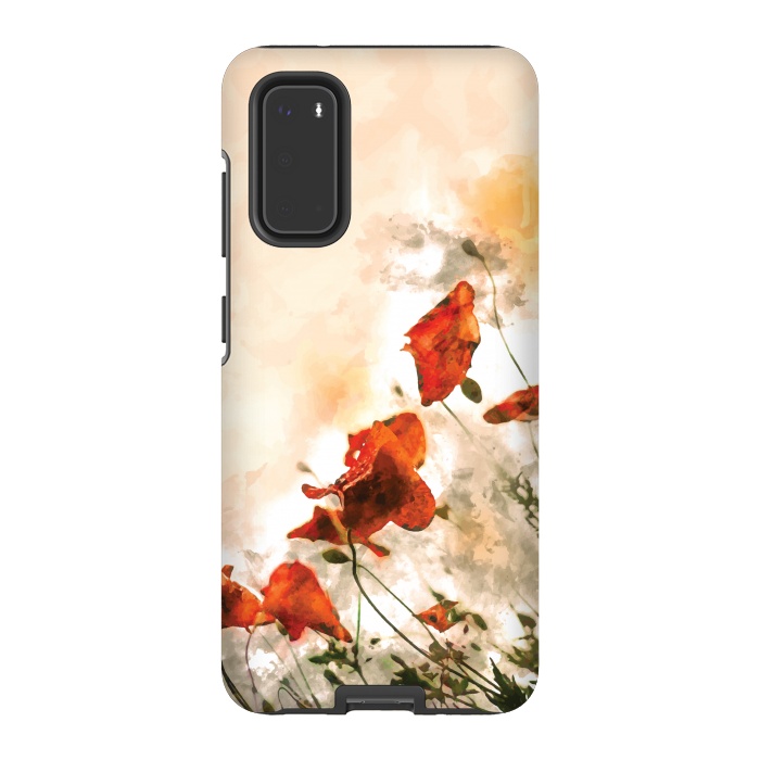 Galaxy S20 StrongFit Red Poppy II by Creativeaxle