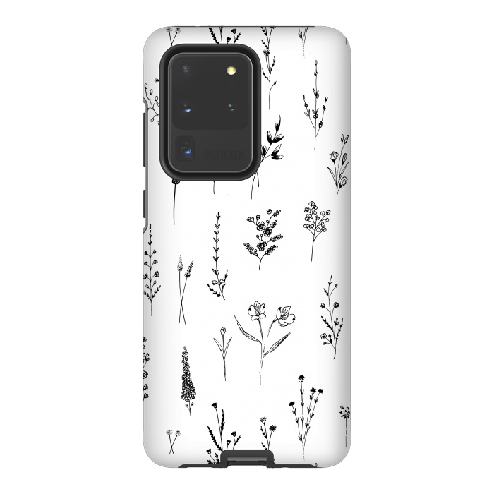 Galaxy S20 Ultra StrongFit Wildflowers by Anis Illustration
