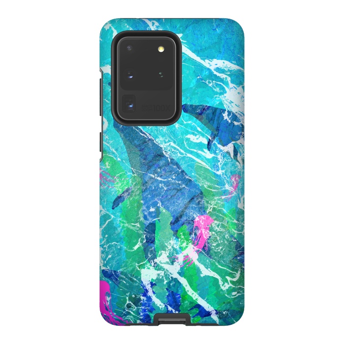 Galaxy S20 Ultra StrongFit Ocean whales by Steve Wade (Swade)