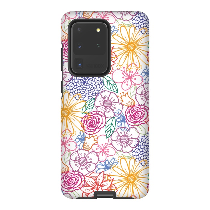 Galaxy S20 Ultra StrongFit Summer Bright Floral by TracyLucy Designs