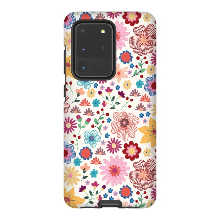 Galaxy S20 Ultra StrongFit Springtime Wild Bloom by TracyLucy Designs