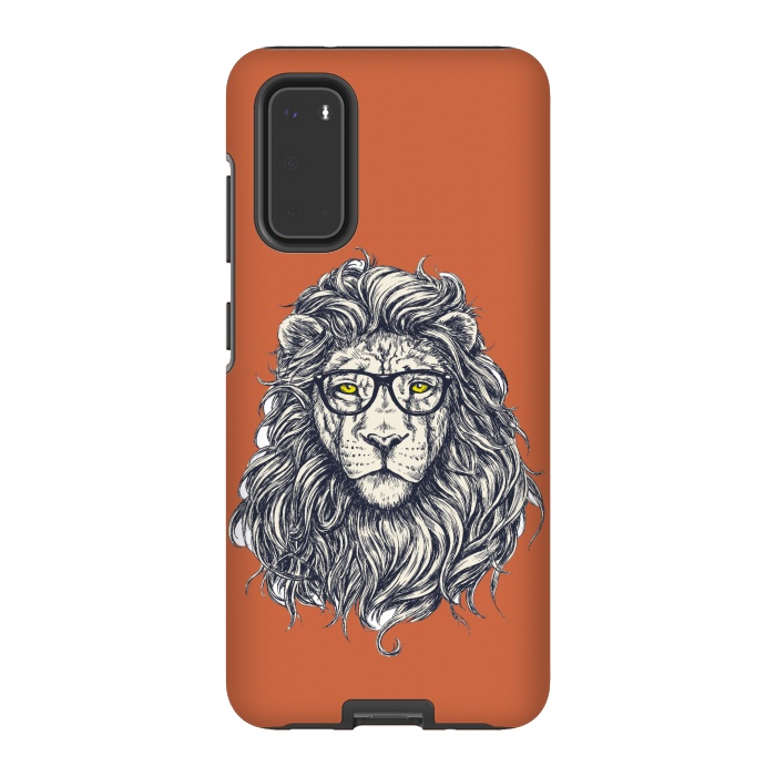 Galaxy S20 StrongFit Hipster Lion by Winston