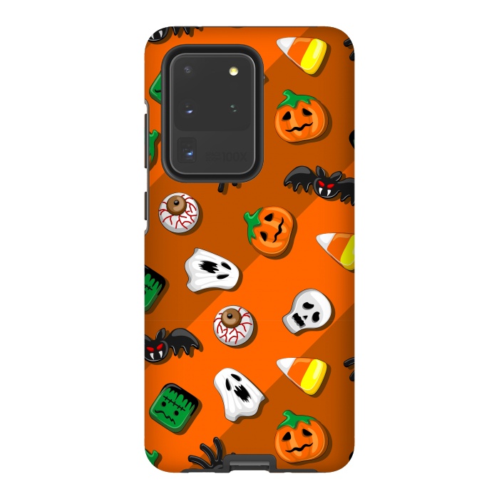 Galaxy S20 Ultra StrongFit Halloween Spooky Candies Party by BluedarkArt