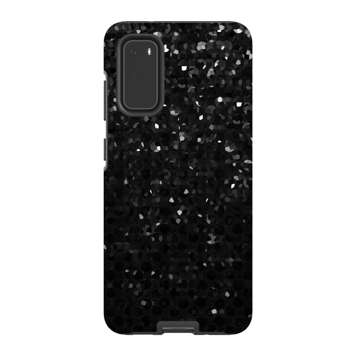 Galaxy S20 StrongFit Black Crystal Bling Strass G283 by Medusa GraphicArt