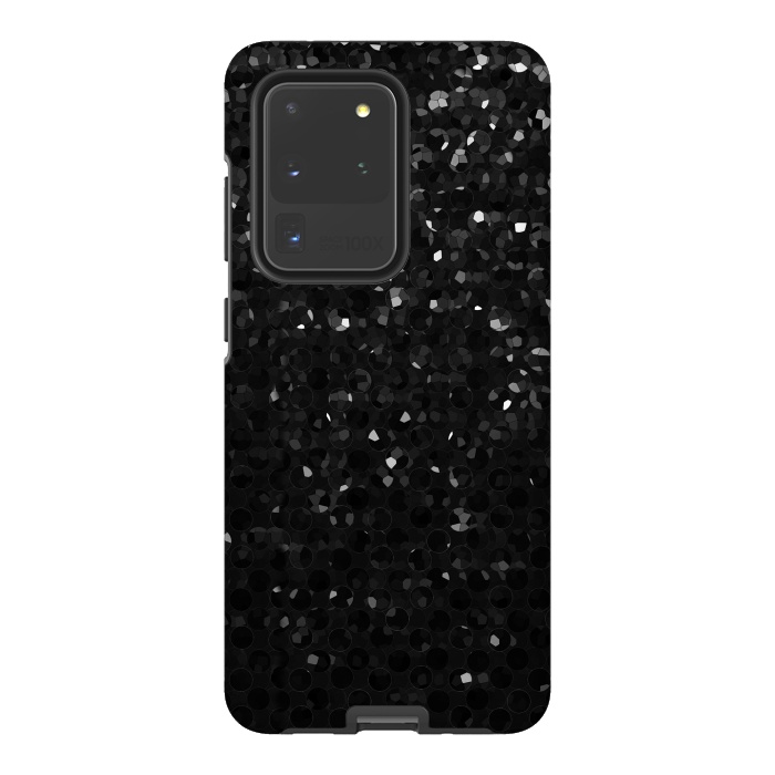 Galaxy S20 Ultra StrongFit Black Crystal Bling Strass G283 by Medusa GraphicArt