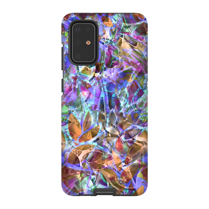 Galaxy S20 Plus StrongFit Floral Abstract Stained Glass G268 by Medusa GraphicArt