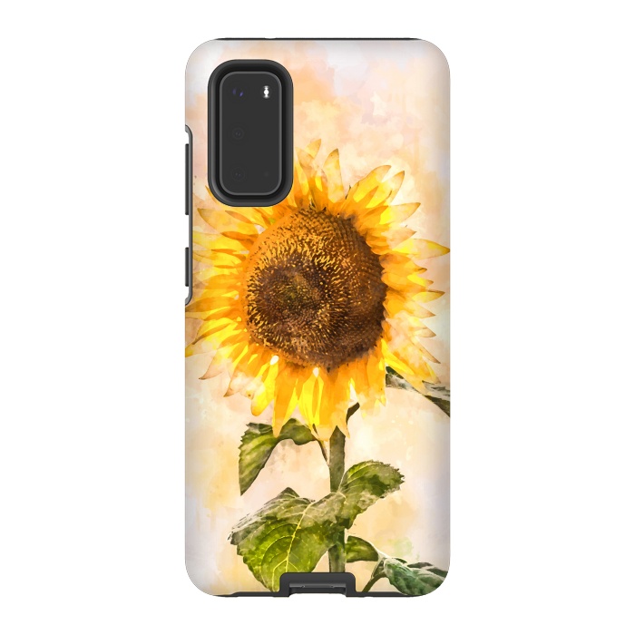 Galaxy S20 StrongFit Summer Sunflower by Creativeaxle